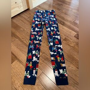 EUC Hanna Andersson Holiday dog pajama bottoms youth size 14